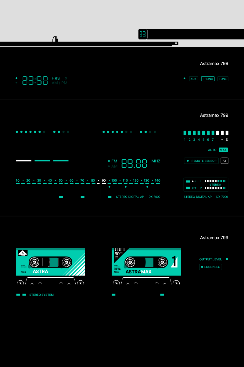 Radio Cassette Print for Sale