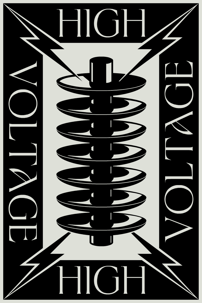 Gianmarco Magnani Illustration - High Voltage Electricity Poster