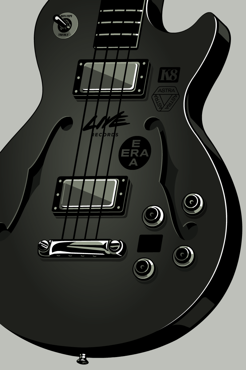 Gianmarco Magnani Illustration - Bass Guitar - Electrica Vol 2 Poster