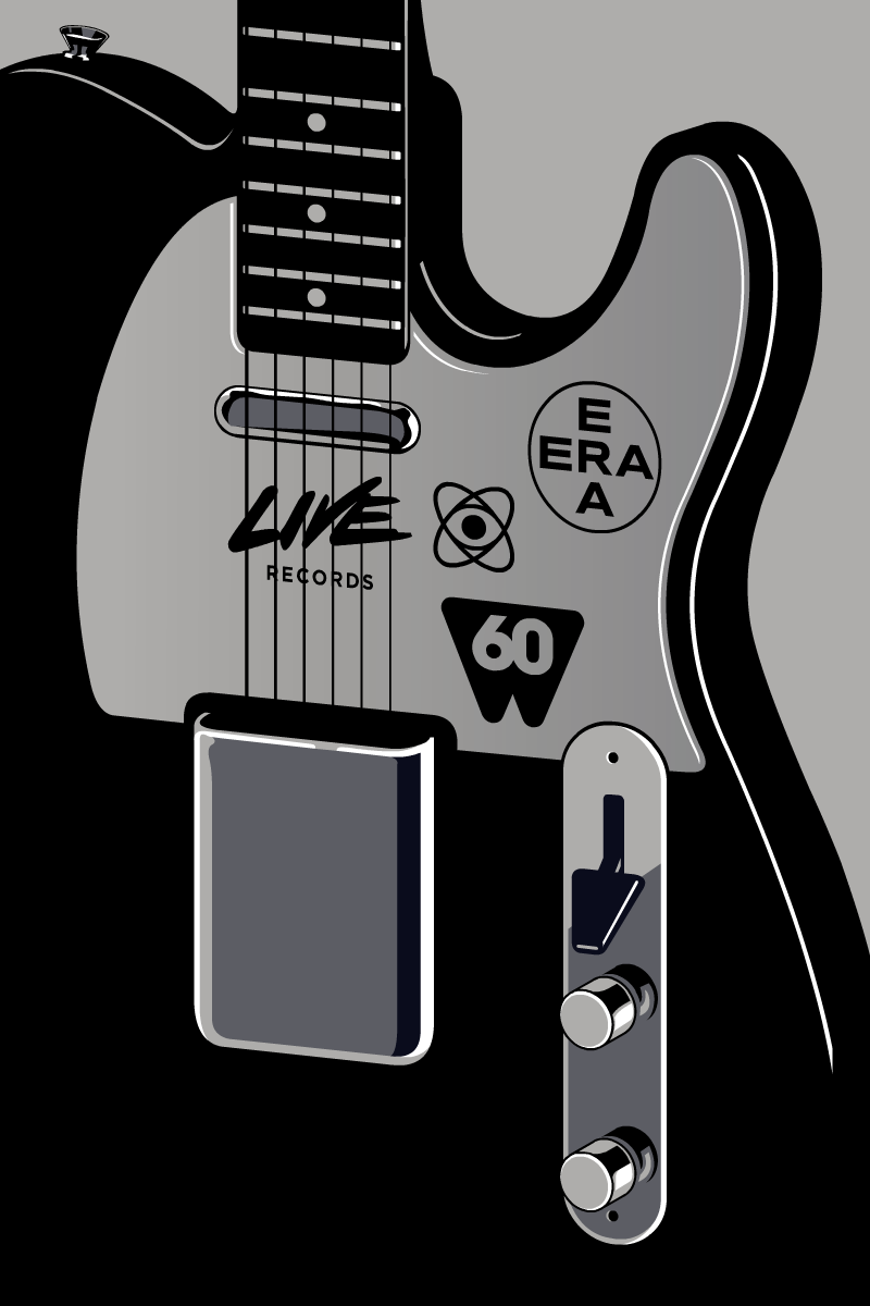 Gianmarco Magnani Illustration - Electric Guitar - Electrica Vol 3 Poster