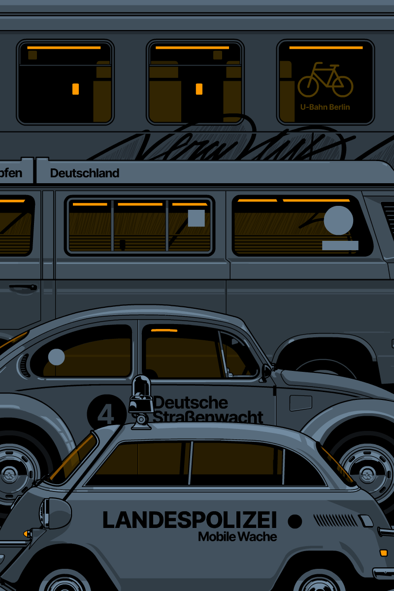 Gianmarco Magnani Illustration - Tarvel to Berlin Poster