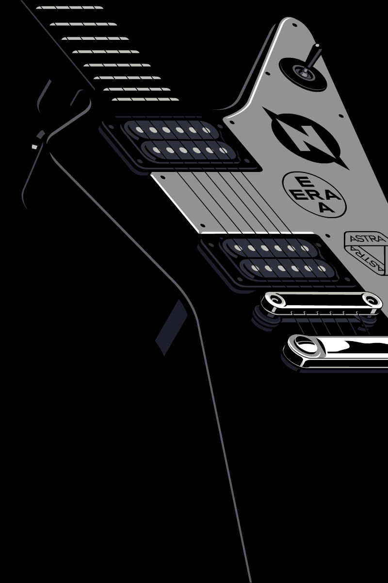 Gianmarco Magnani Illustration - Electric Guitar - Electrica Vol 1 Poster