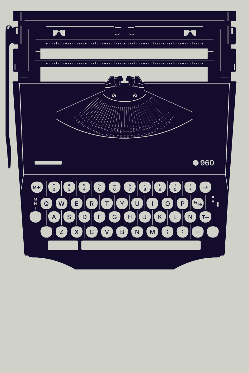 Gianmarco Magnani Illustration - Typewriter Machine Poster