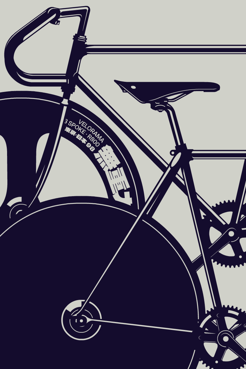 Gianmarco Magnani Illustration - Velorama Bicycle Poster